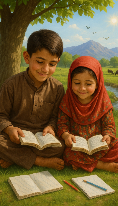 wadaan development organisation child reading book